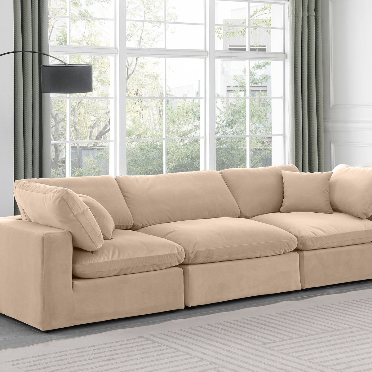Comfy - Velvet Modular Sofa 3 Seats