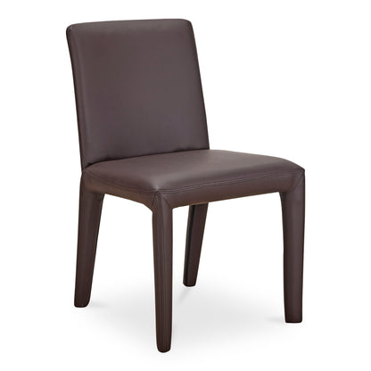 Monte - Dining Chair Vegan Leather (Set of 2) - Dark Brown