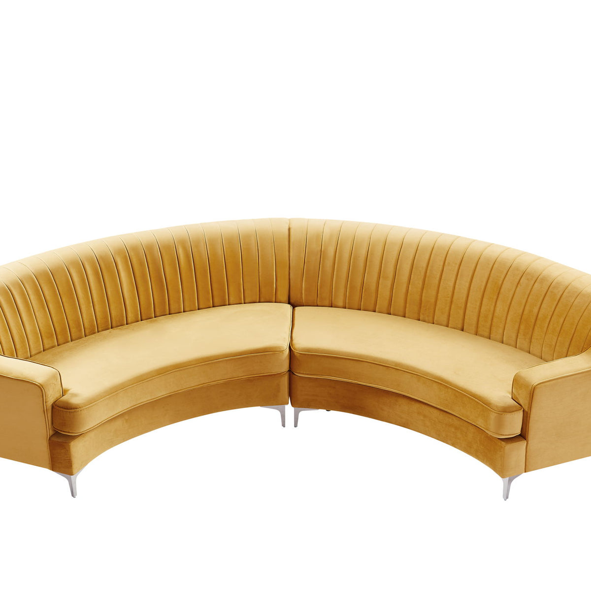 Velvet Curved Sofa