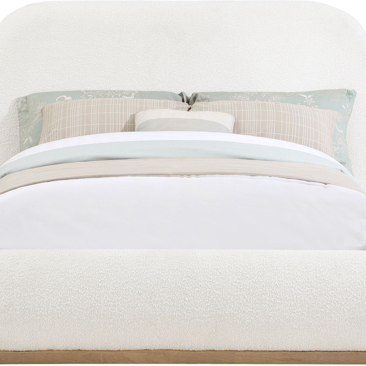 Vaughn - Boucle Bed With Natural Base