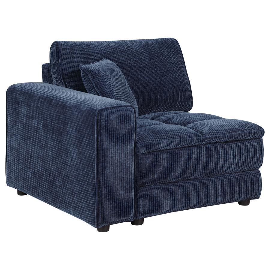 Atlantic - Corduroy Upholstered Laf Arm Chair - Blue