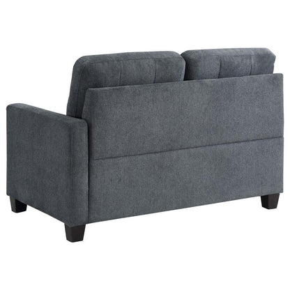 Georgina - Upholstered LAF Loveseat - Steel Gray