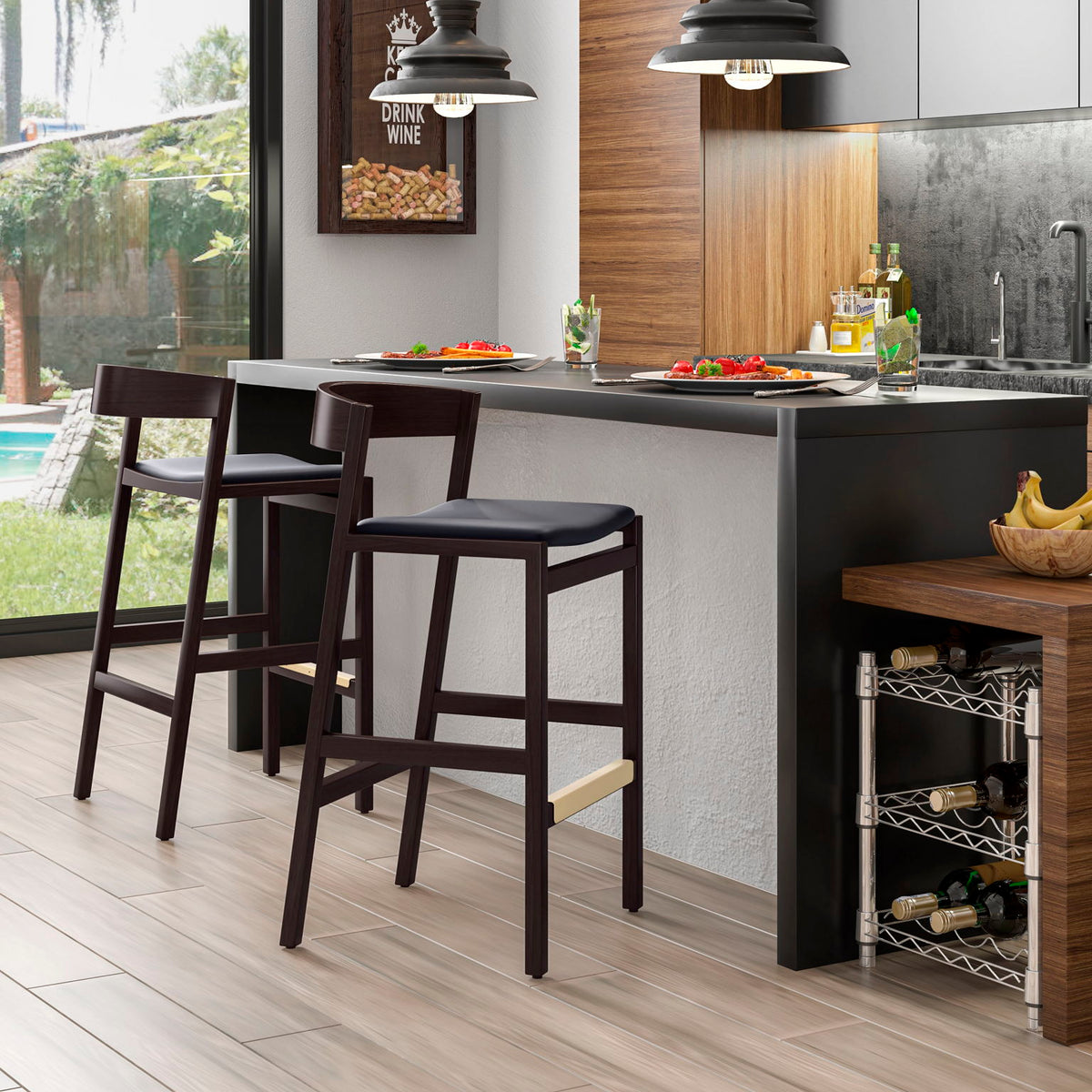 Manhattan Klismos - Counter Stool