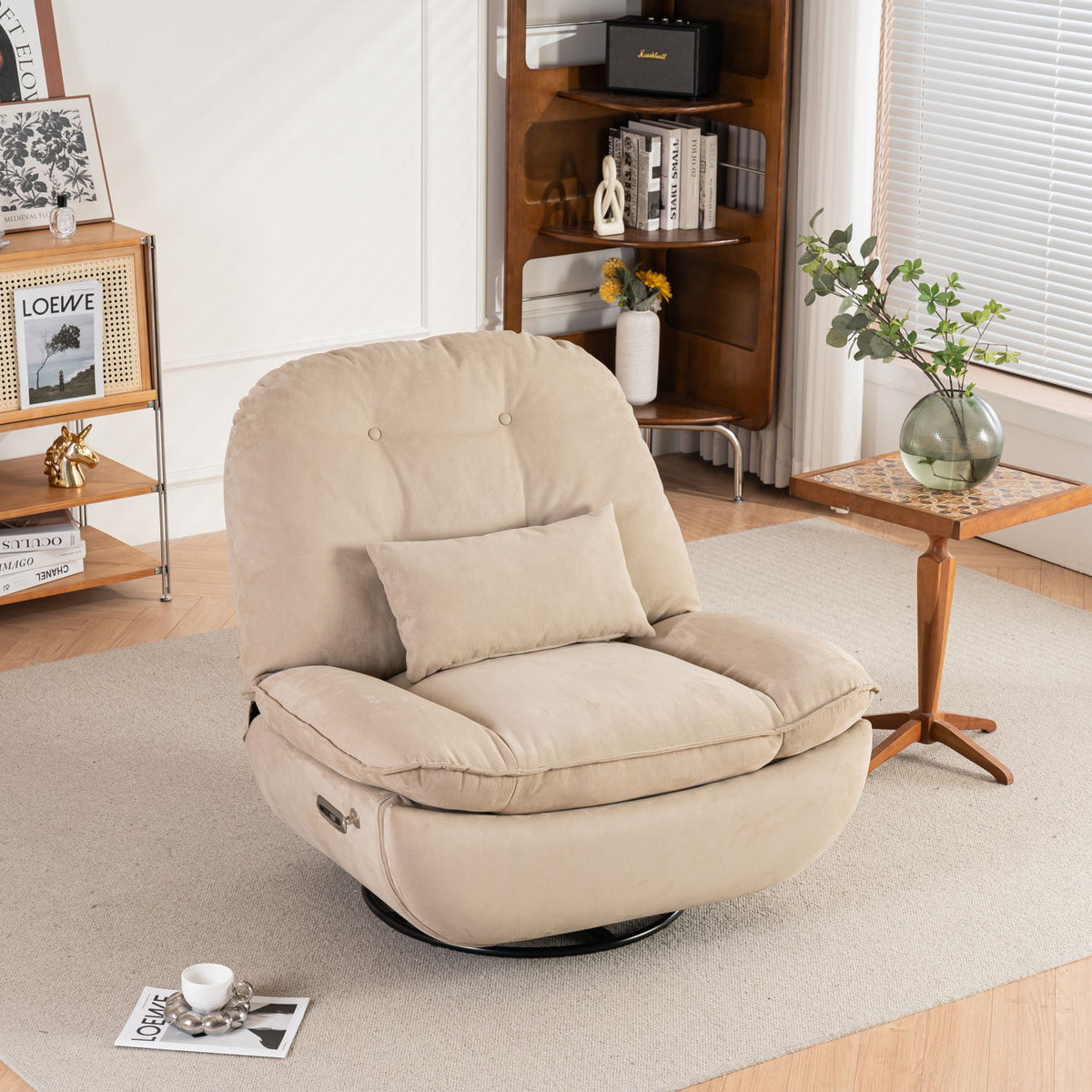 Power Recliner Swivel Glider USB Charger With Bluetooth Music Player, Sleep, Working, Game And Leisure