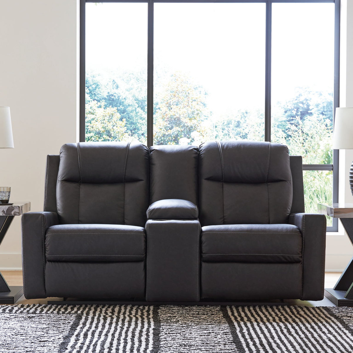 Mackmenville - Double Reclining Loveseat With Console