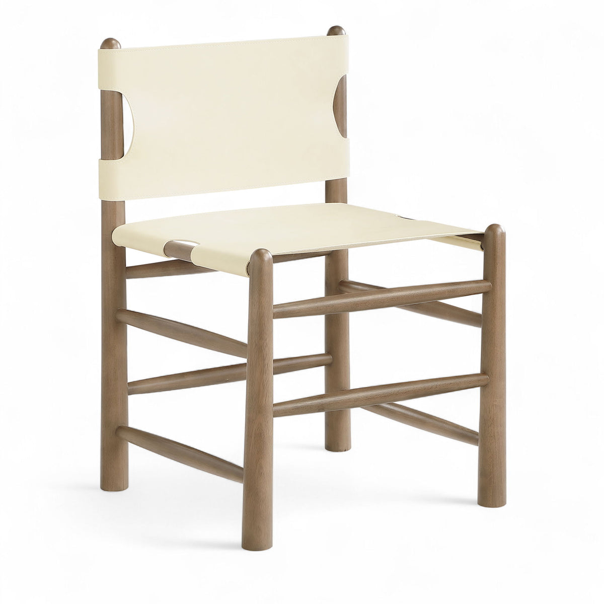 Santos - Vegan Leather Upholstered Dining Chair With Stained Brown Base (Set of 2)