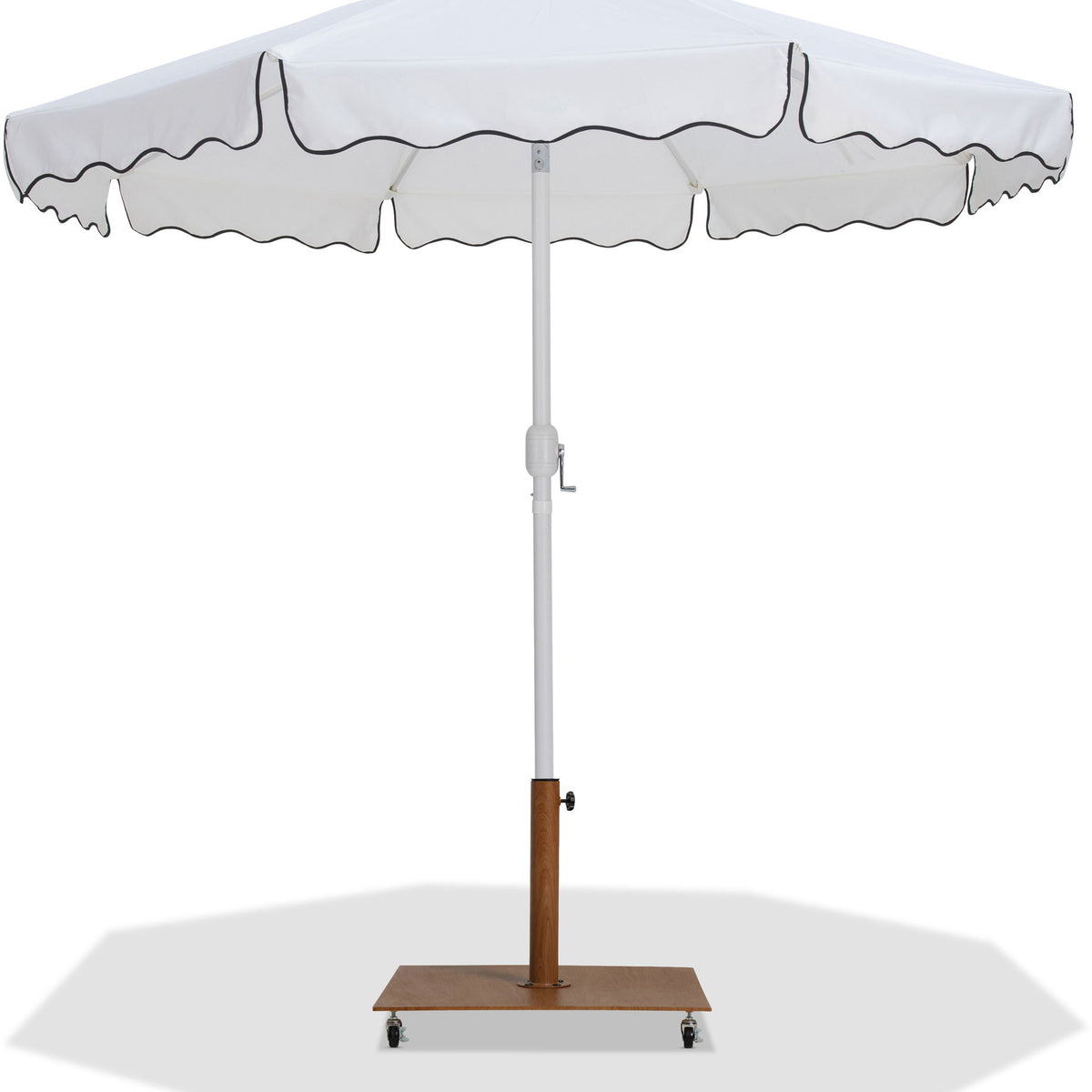 Amalfi - Aluminum Patio Umbrella - Light Brown Base / White Pole