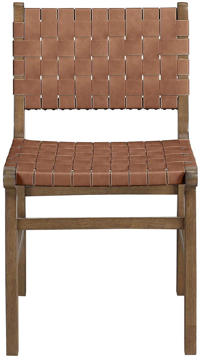 Entwine - Vegan Leather Upholstered Dining Chair - Painted Brown