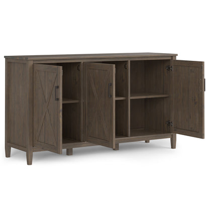 Ela - Wide Storage Cabinet - Smoky Brown