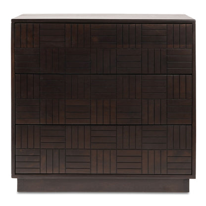 Denman - 3 Drawer Nightstand - Dark Brown