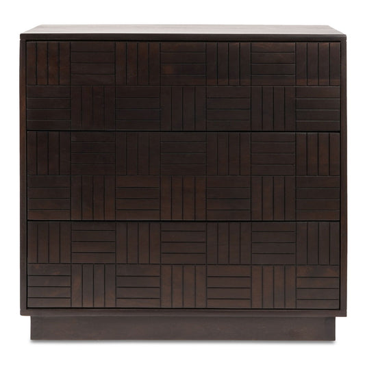 Denman - 3 Drawer Nightstand - Dark Brown