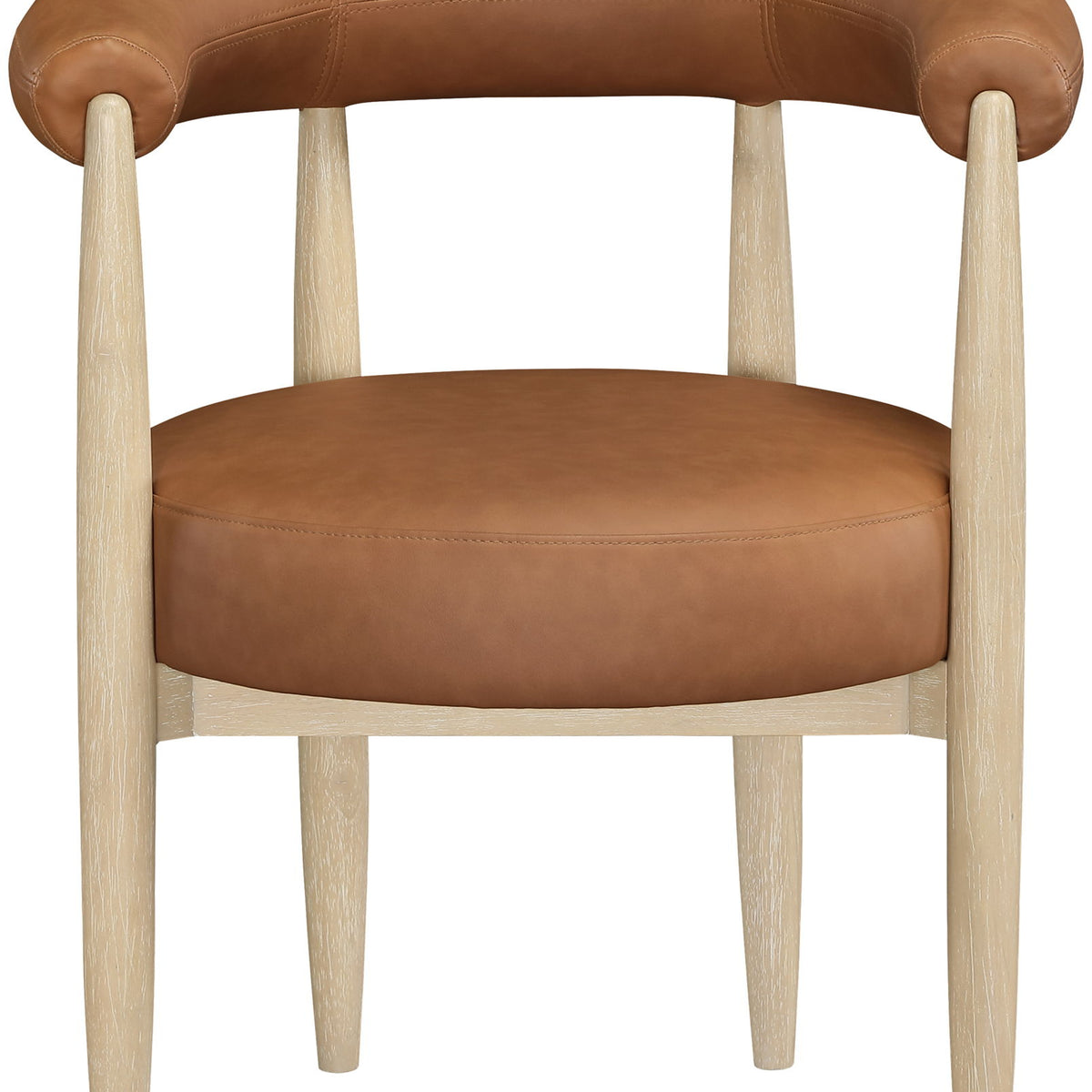 Sable - Vegan Leather Upholstered Dining Chair (Set of 2) - Painted Natural Base
