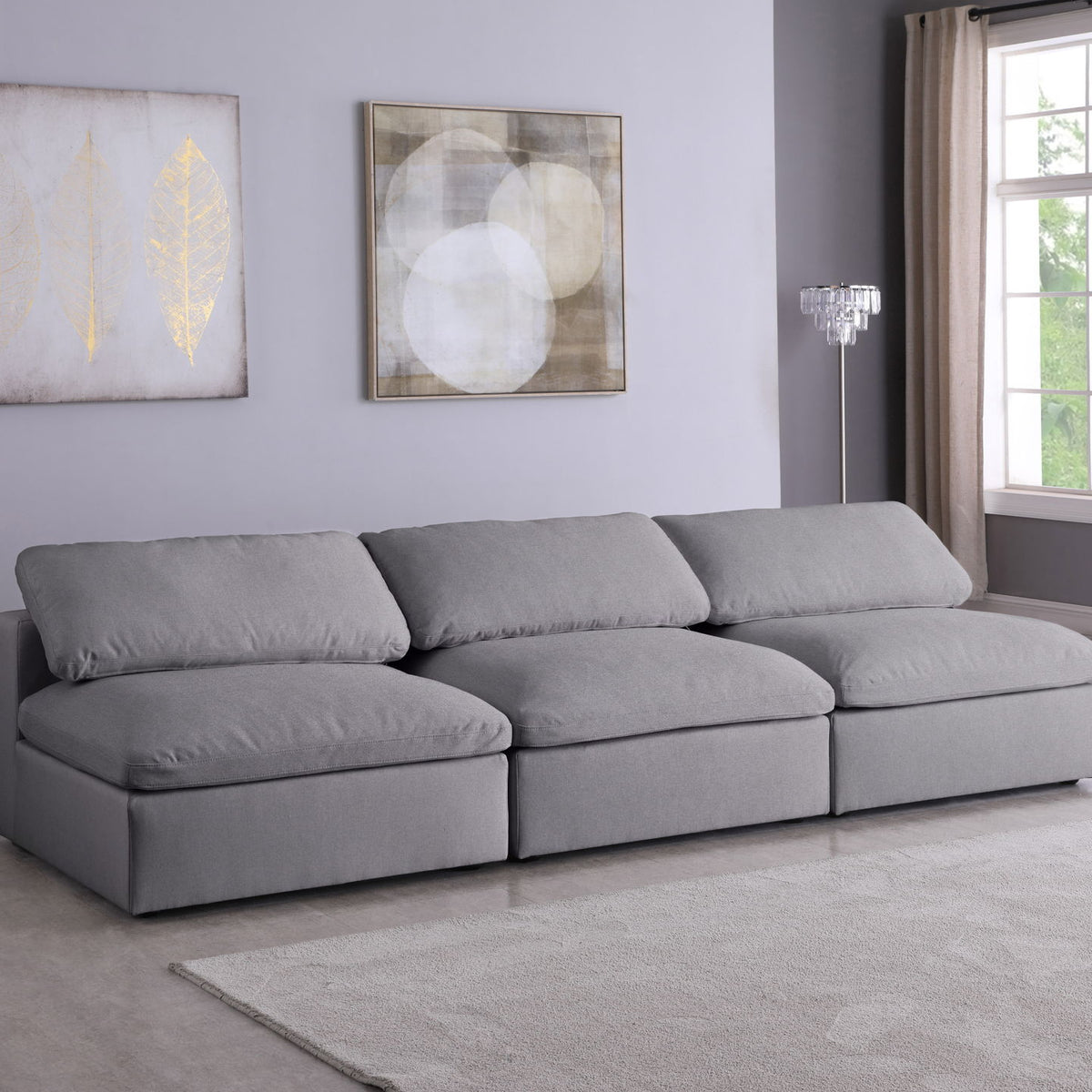 Serene - Modular Armless 3 Seat Sofa