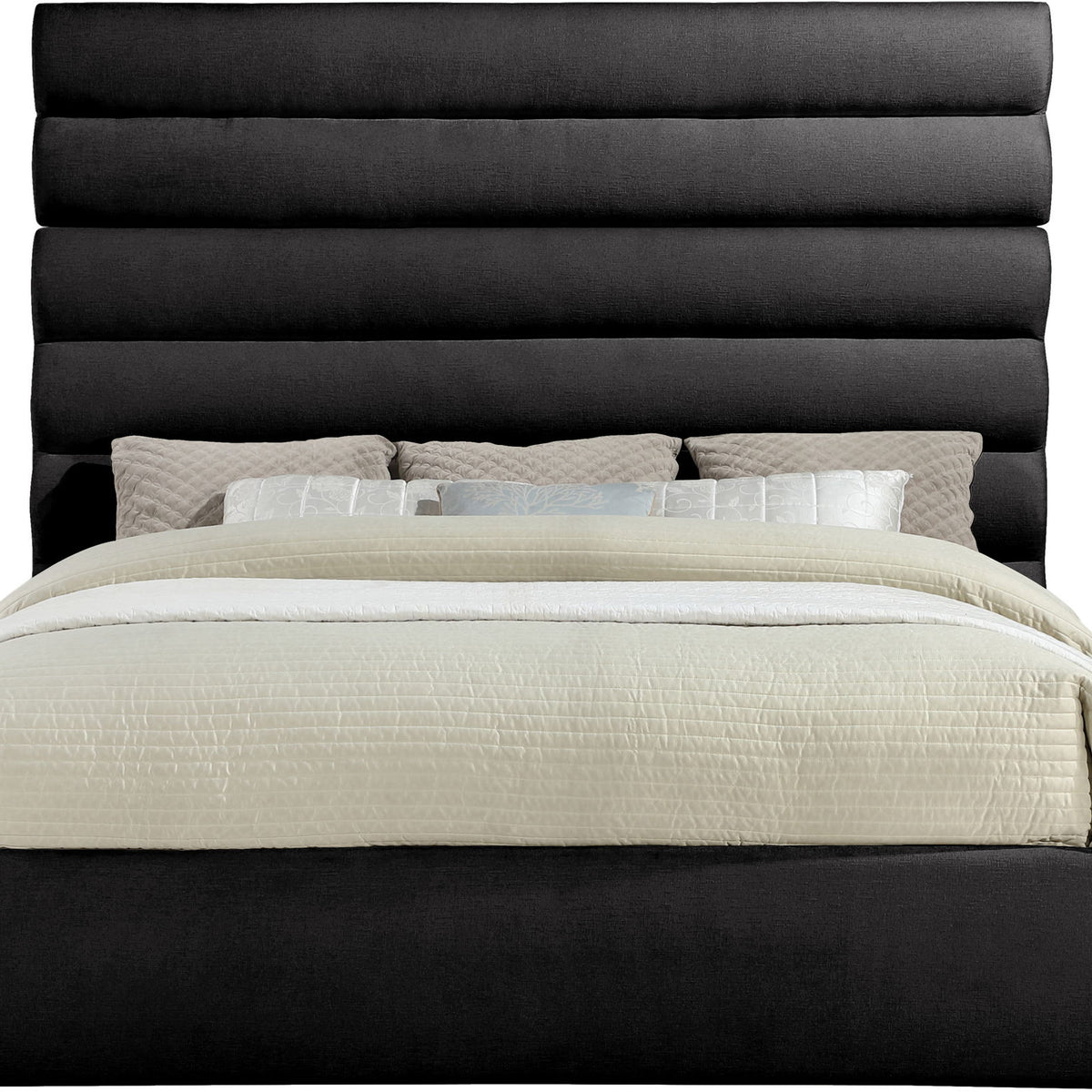 Adam - Chenille Fabric Bed With 70.5" Headboard