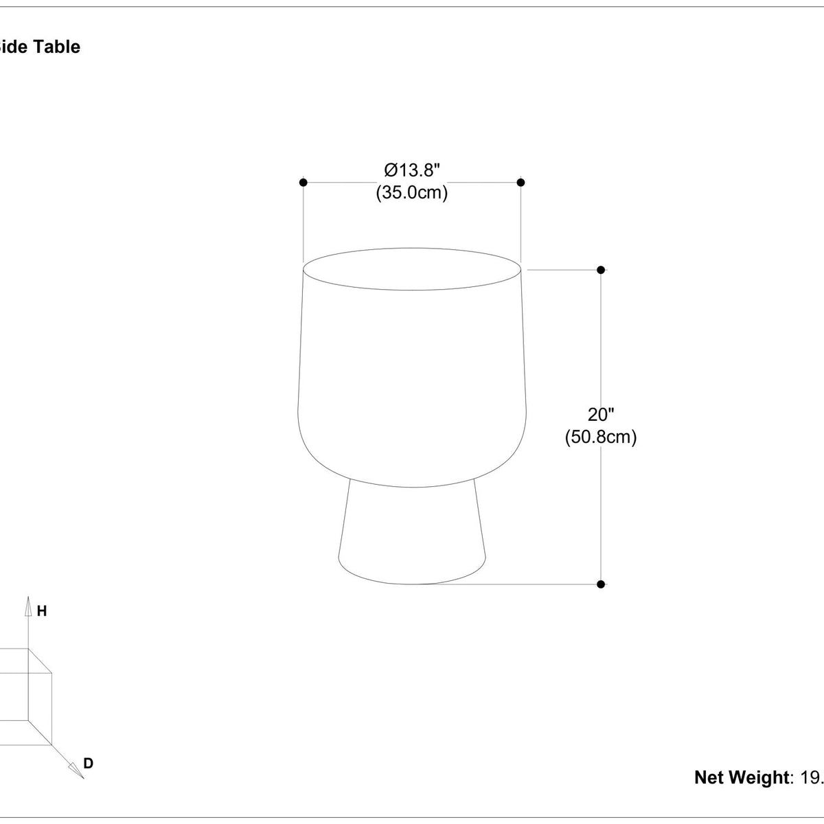 Anthony - Cast Aluminum Side Table - Bronze