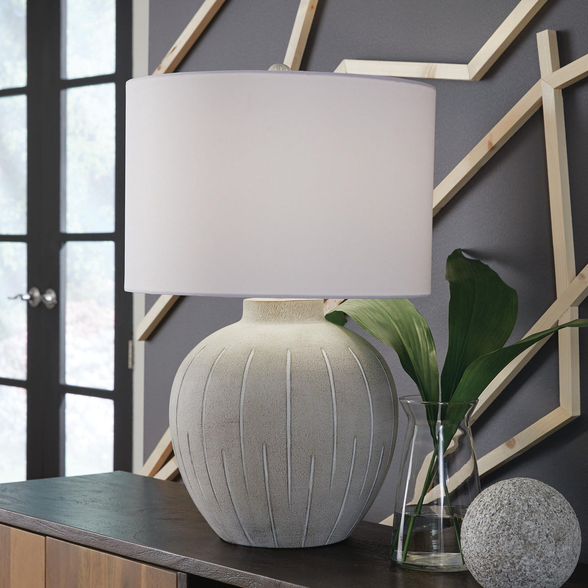 Calbert - Poly Table Lamp - Warm Gray