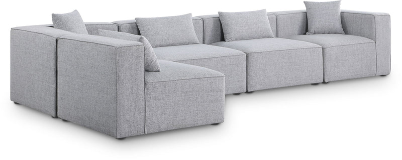 Cube - Linen 5 Piece Modular Sectional