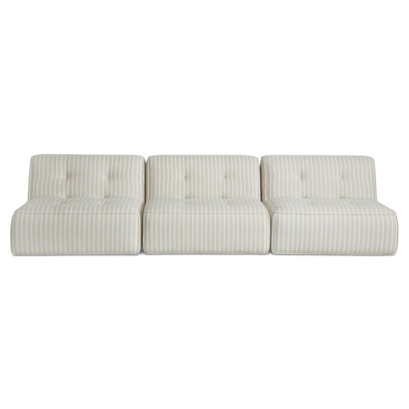 Sunseeker - 3 Piece Outdoor Sofa - Brown Stripe