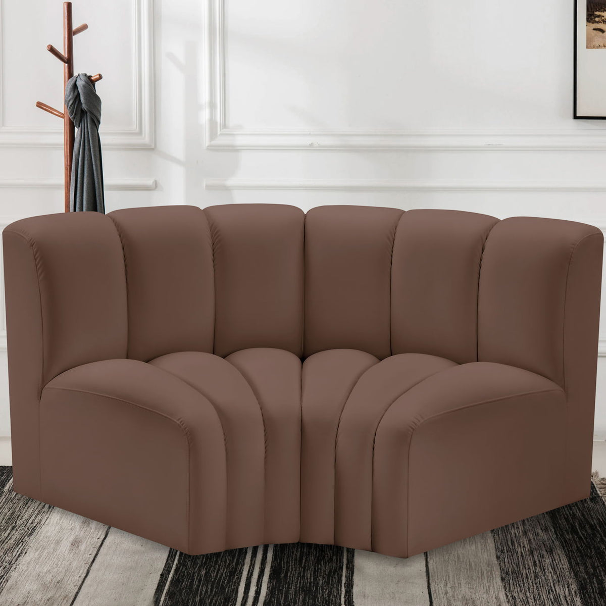 Arc - Faux Leather 2 Piece Modular Sofa
