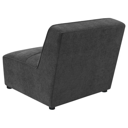 Sunny - Upholstered Armless Chair - Dark Charcoal