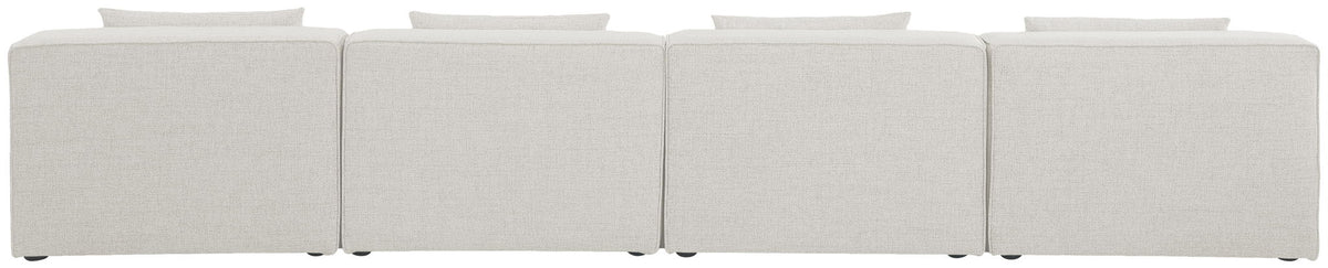 Cube - Linen Modular 4 Seat Armless Sofa