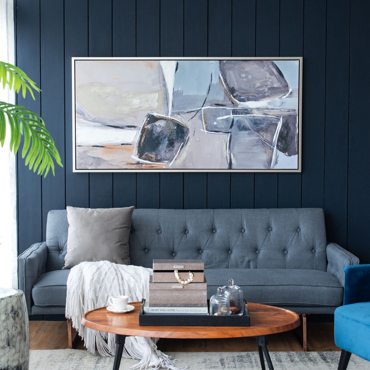 Large Modern Oil Painting, Framed Landscape Wall Art For Living Room Dining Room Office Bedroom - Multicolor