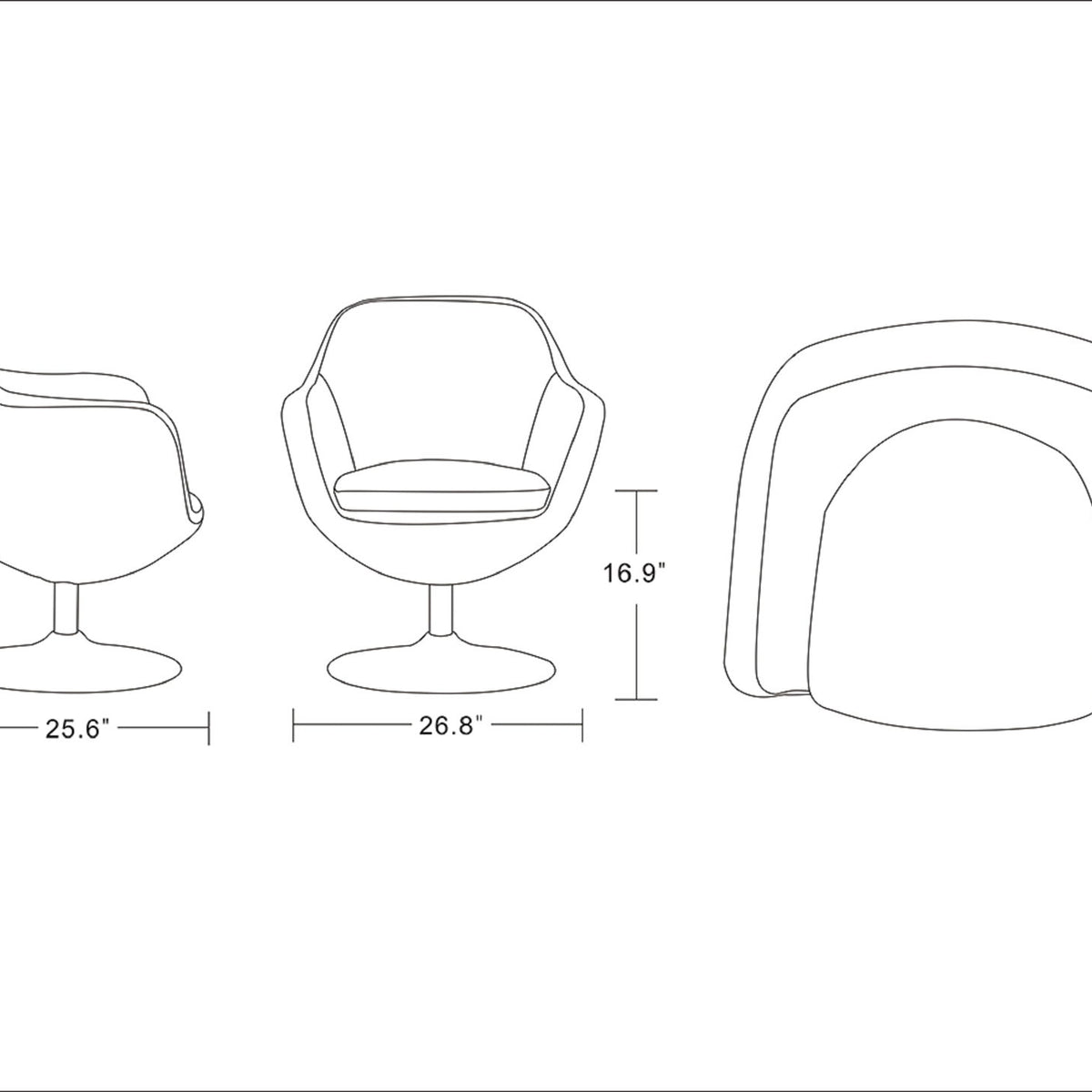 Manhattan Caisson - Swivel Lounge Chair