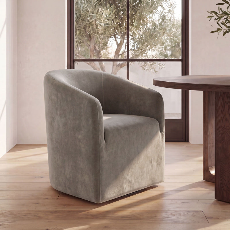 Sandy - Rolling Dining Chair - Taupe