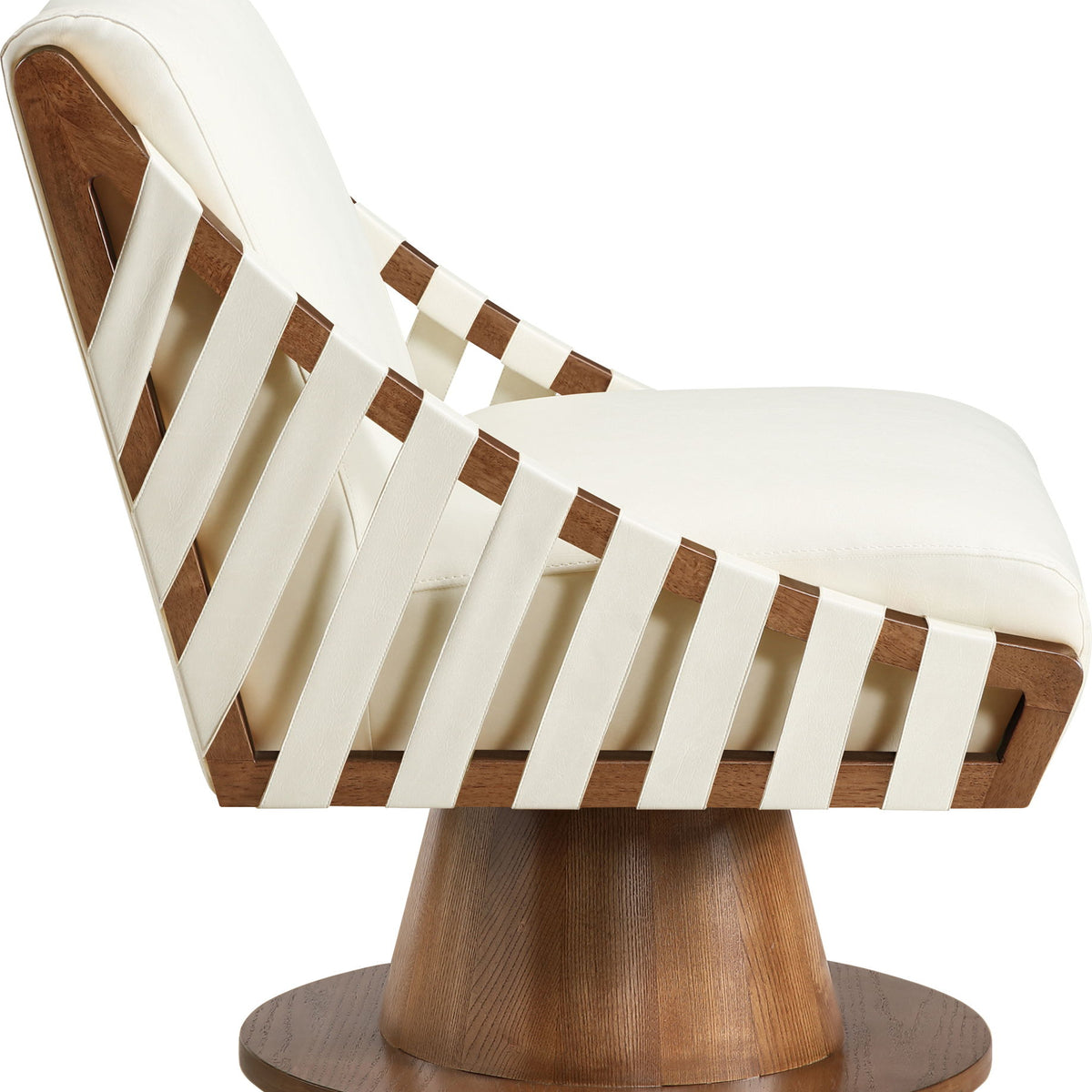 Millwin - Swivel Accent Chair With Brown Base