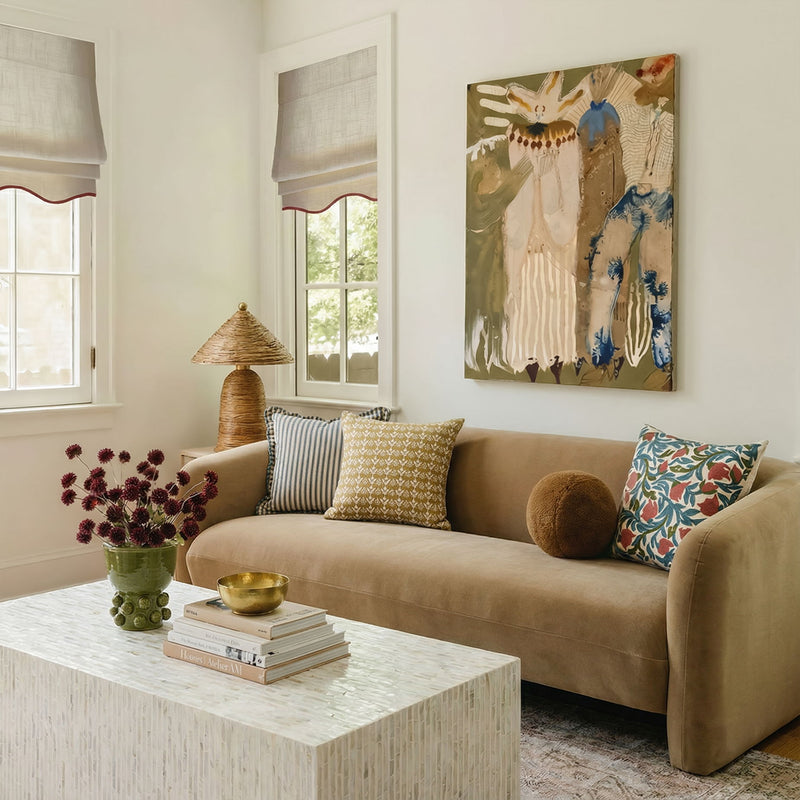 Coco - Coconut Fiber Pointed Table Lamp - Natural