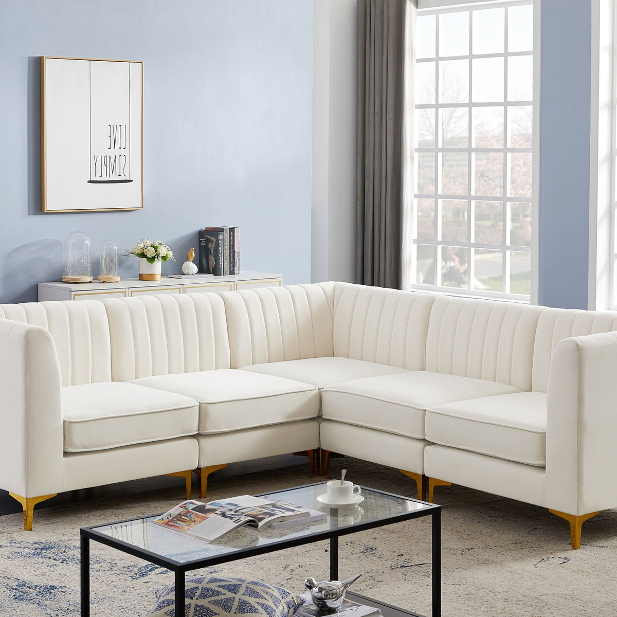 Alina - 5 Piece Modular Corner Sectional