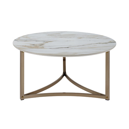 Aziz - Sintered Stone Top Round Coffee Table