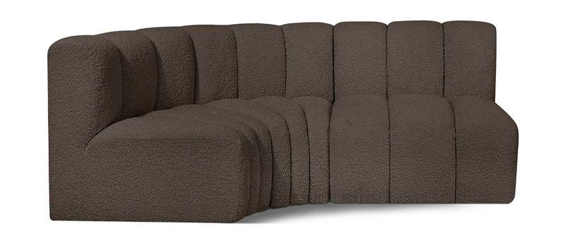 Arc - Boucle Fabric 3 Piece Sofa