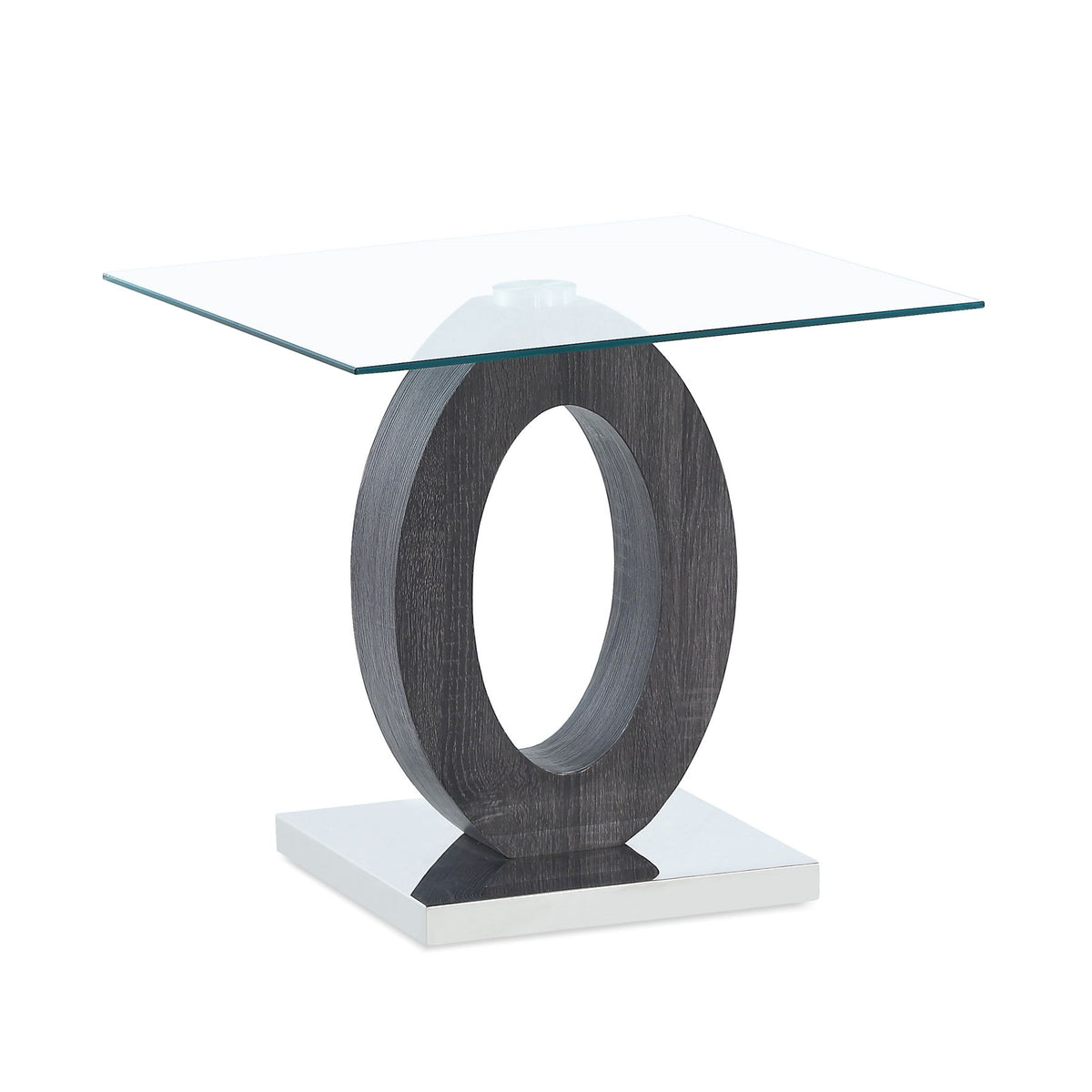 Tracker - End Table - Brown White