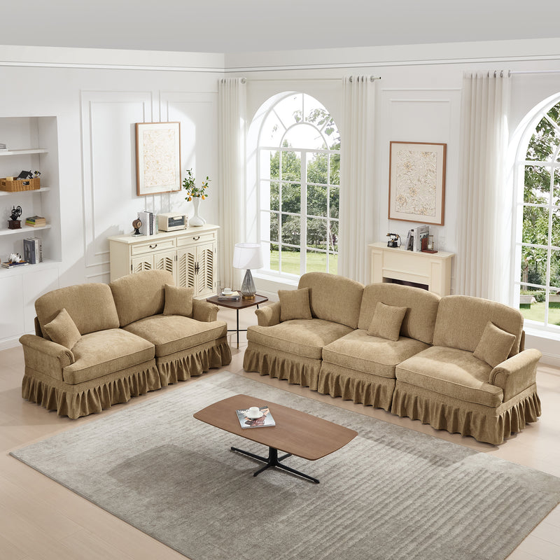 3-Seater Loveseat - Light Coffee
