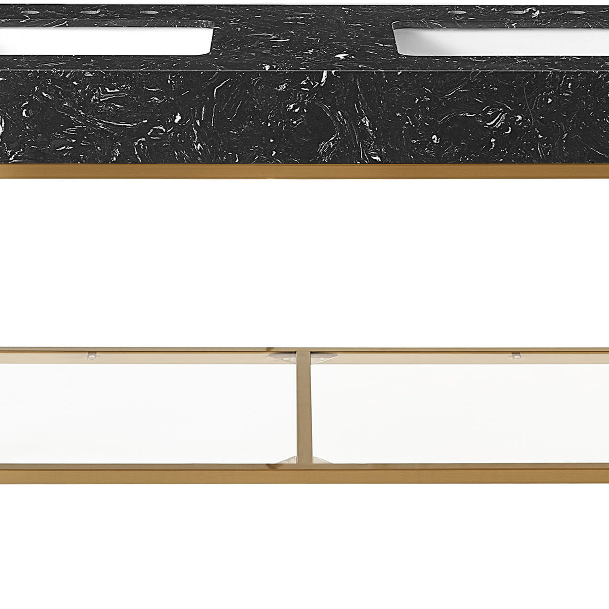Marmo - Engineered Marble Bathroom Vanity With Gold Base