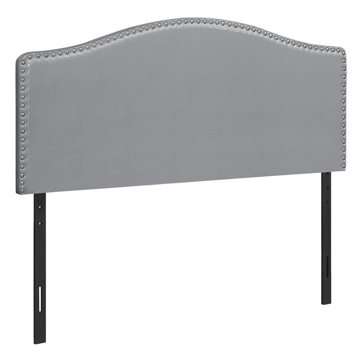 Queen Size, Bed Headboard Only, Upholstered, Transitional - Gray