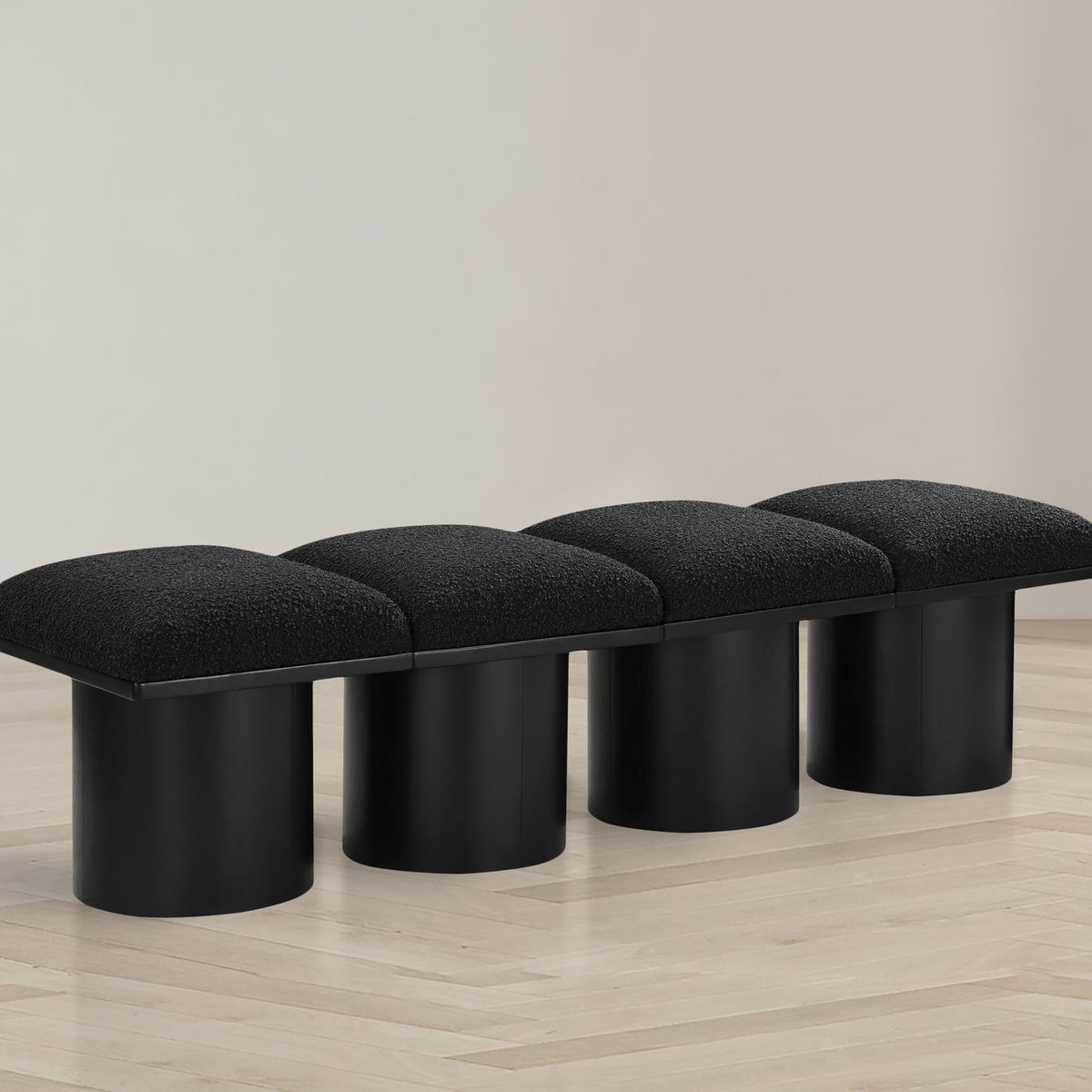 Pavilion - 4 Piece Modular Bench With Black Base