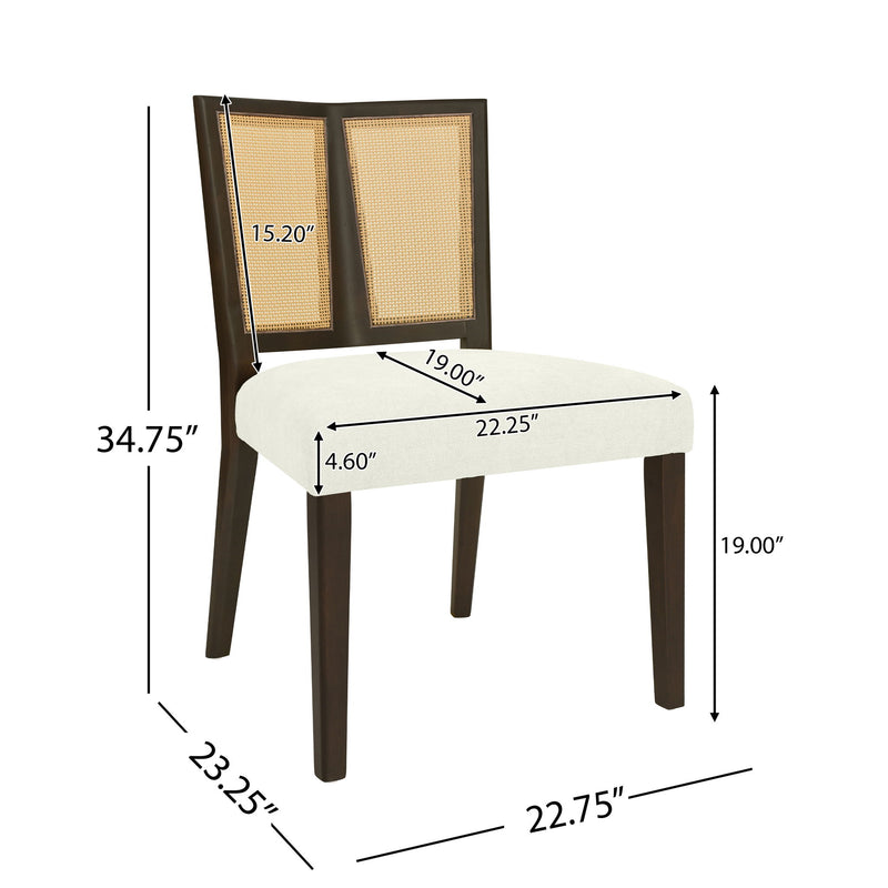 Rattan Dining Chair Without Arms (Set of 2)