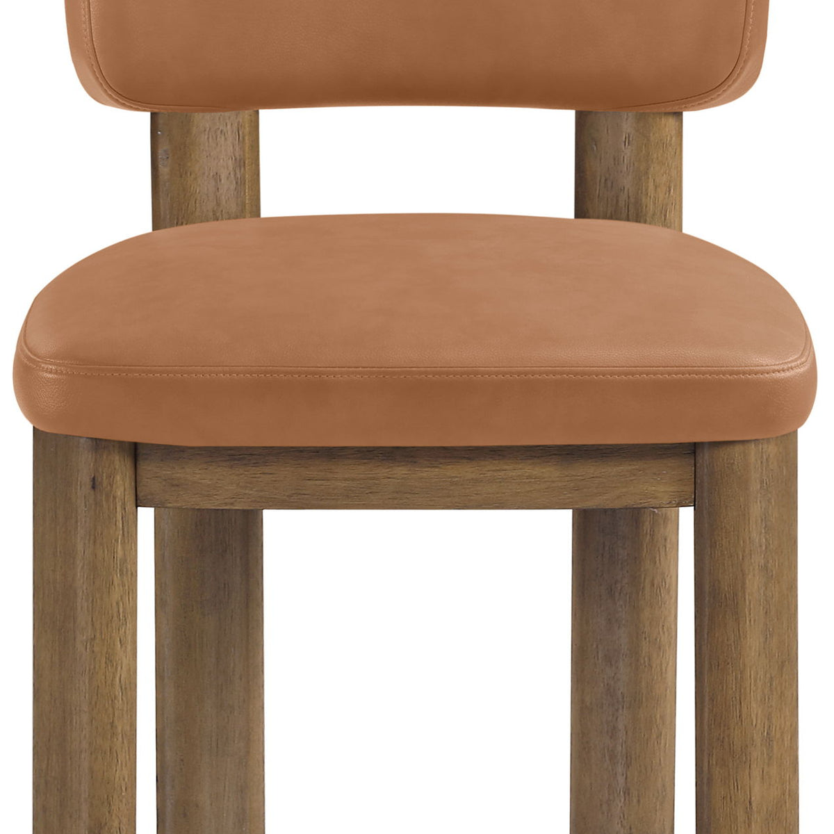 Paloma - Vegan Leather Upholstered Dining Chair (Set of 2) - Brown Frame