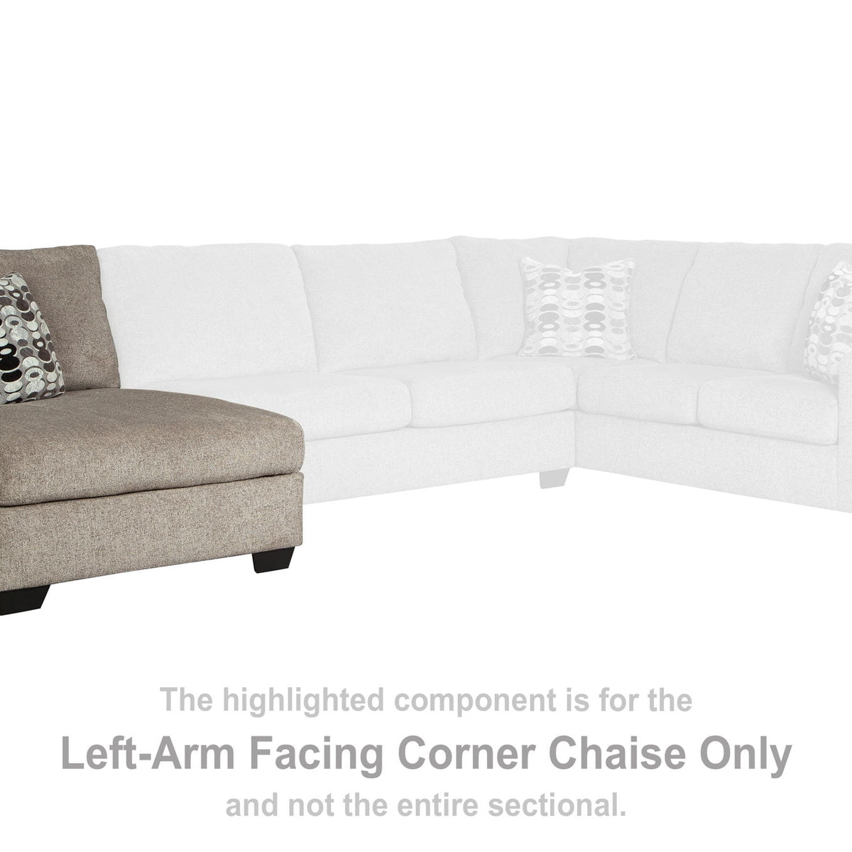 Ballinasloe - LAF Corner Chaise - Platinum