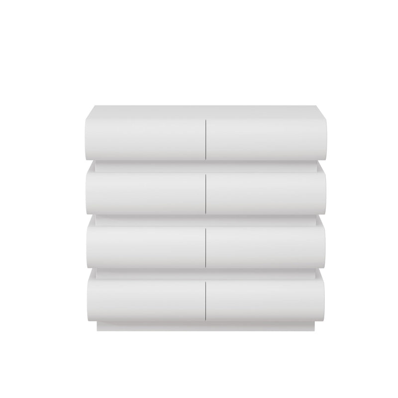 Minimalist Handle Less 8 Drawer Dresser With Wide Storage