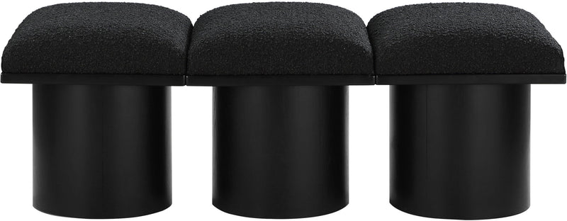 Pavilion - 3 Piece Modular Bench With Black Base