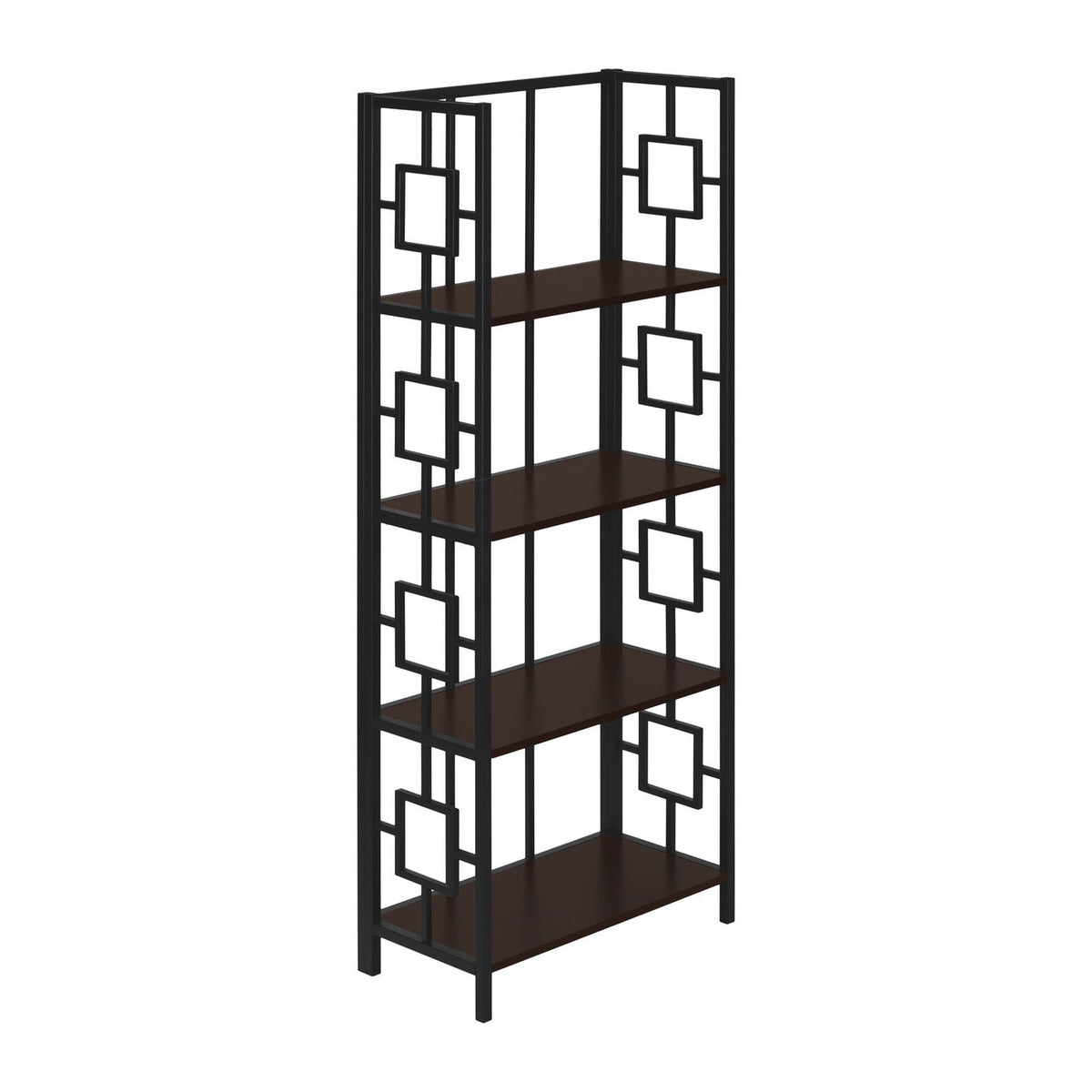 Bookshelf, Bookcase, Etagere, 4 Tier, For Office, Contemporary & Modern - Espresso
