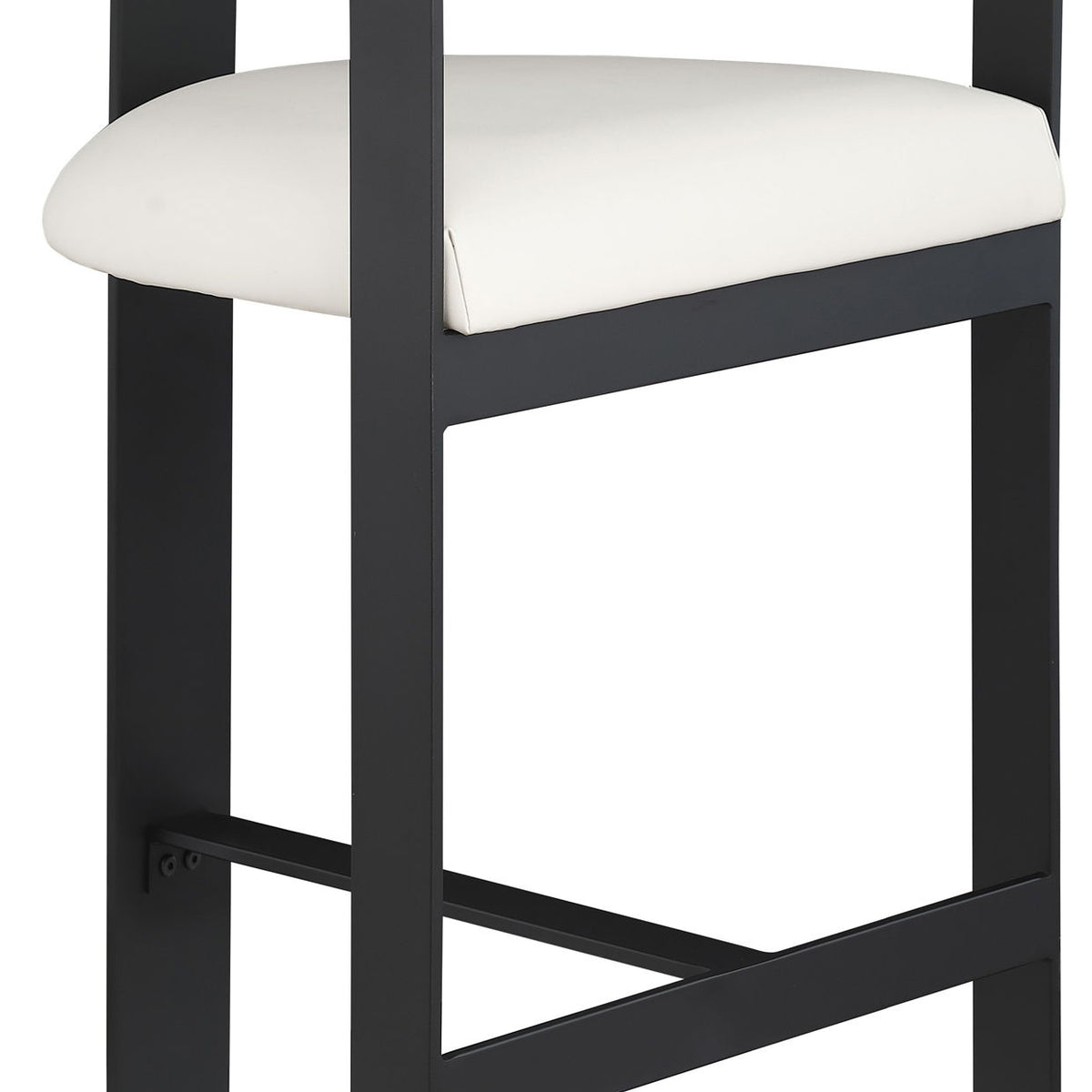 Romeo - Faux Leather Counter Stool With Black Base (Set of 2)