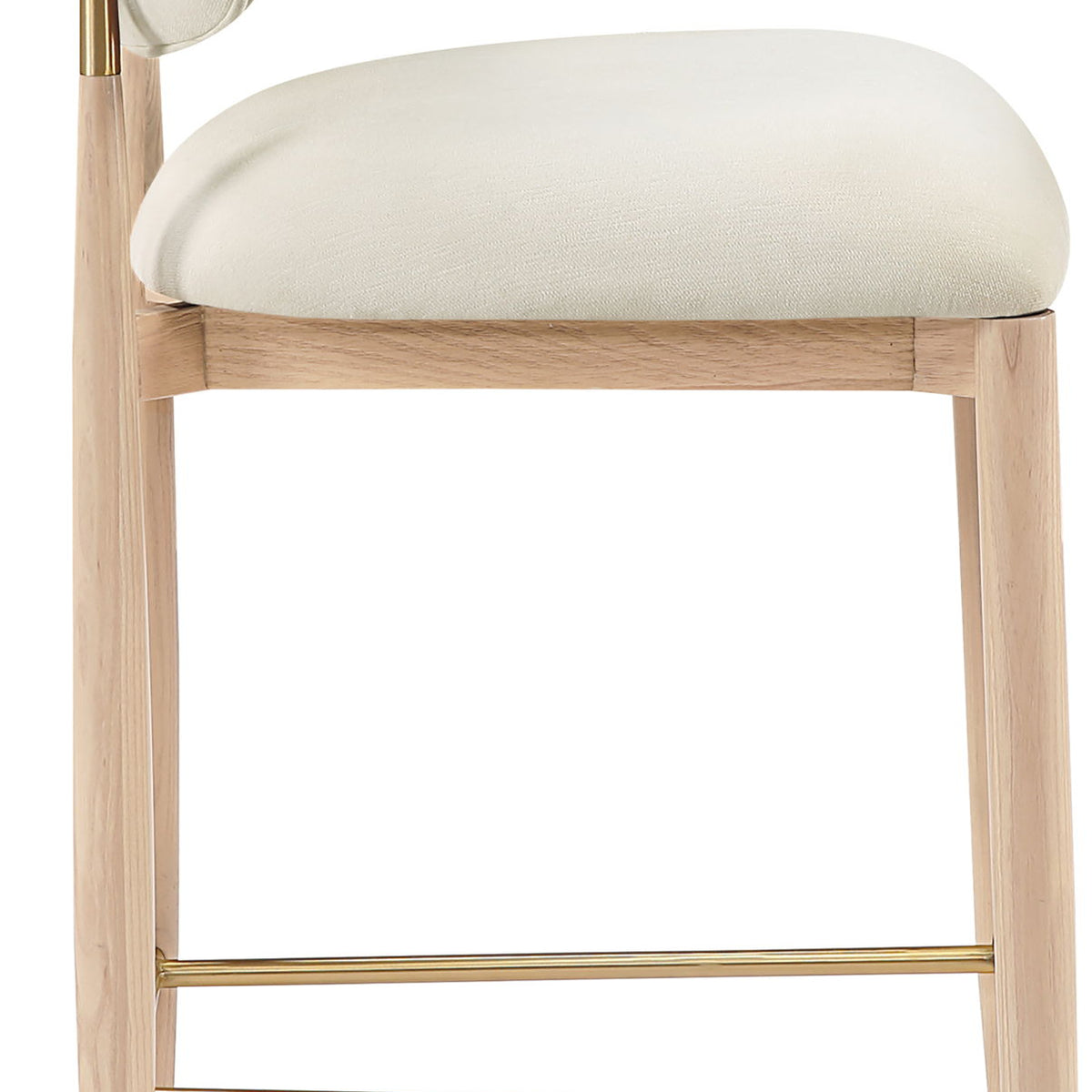 Riccio - Fabric Stool - Natural Frame