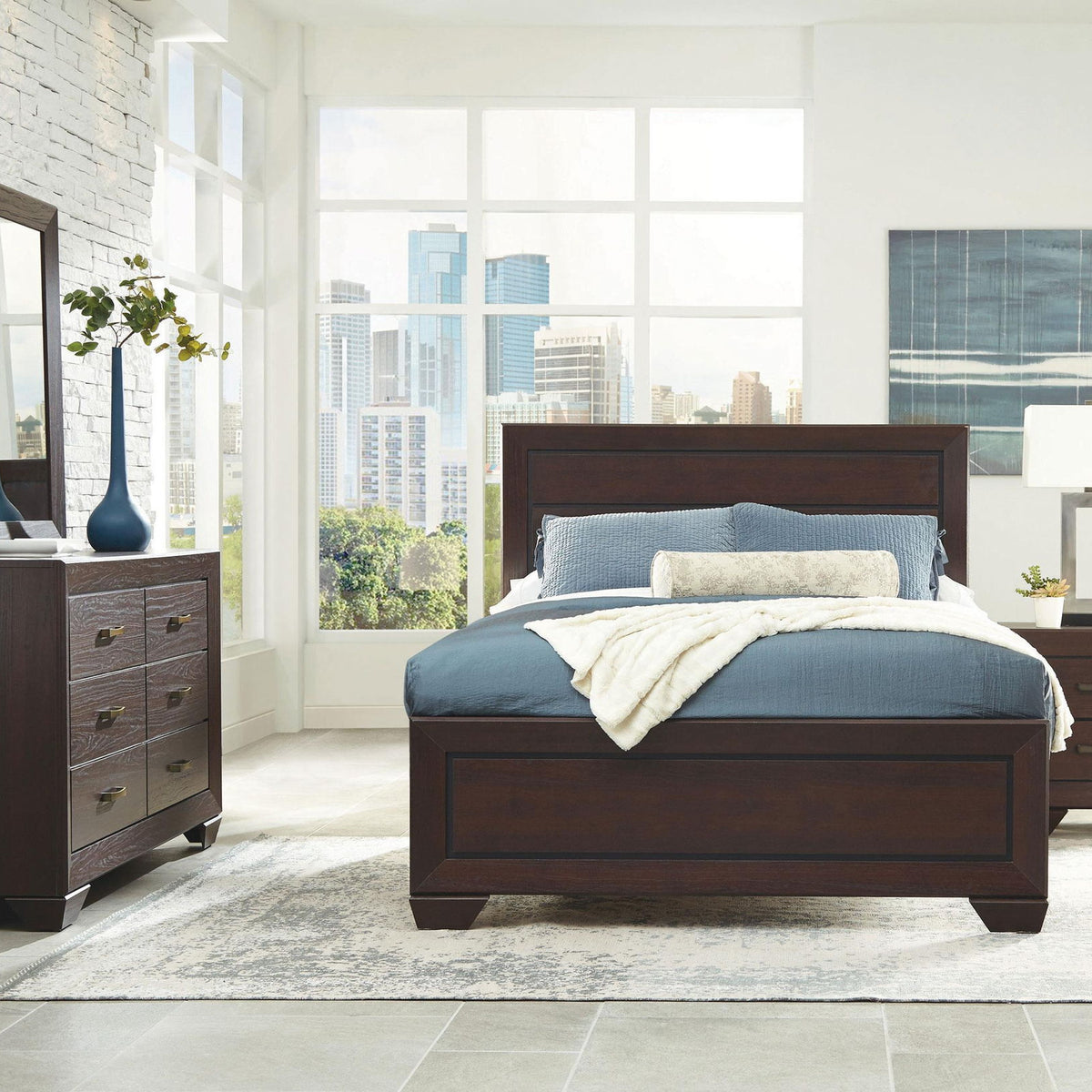 Kauffman 4-piece Queen Bedroom Set Dark Cocoa