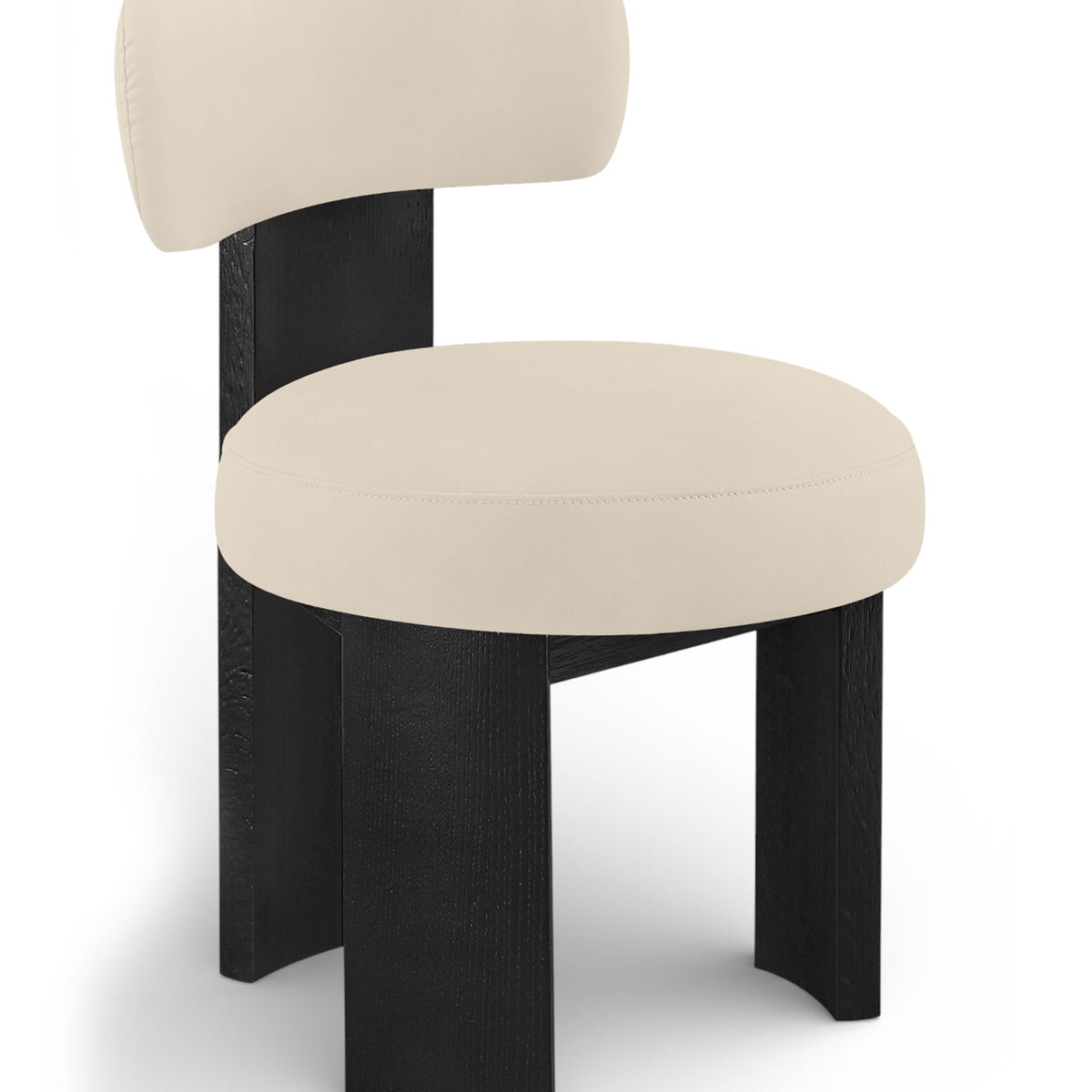 Atelier - Vegan Leather Upholstered Dining Chair (Set of 2) - Black Frame