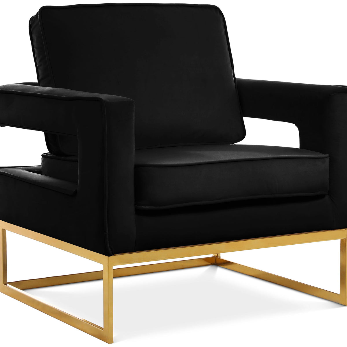 Noah - Accent Chair with Gold Legs