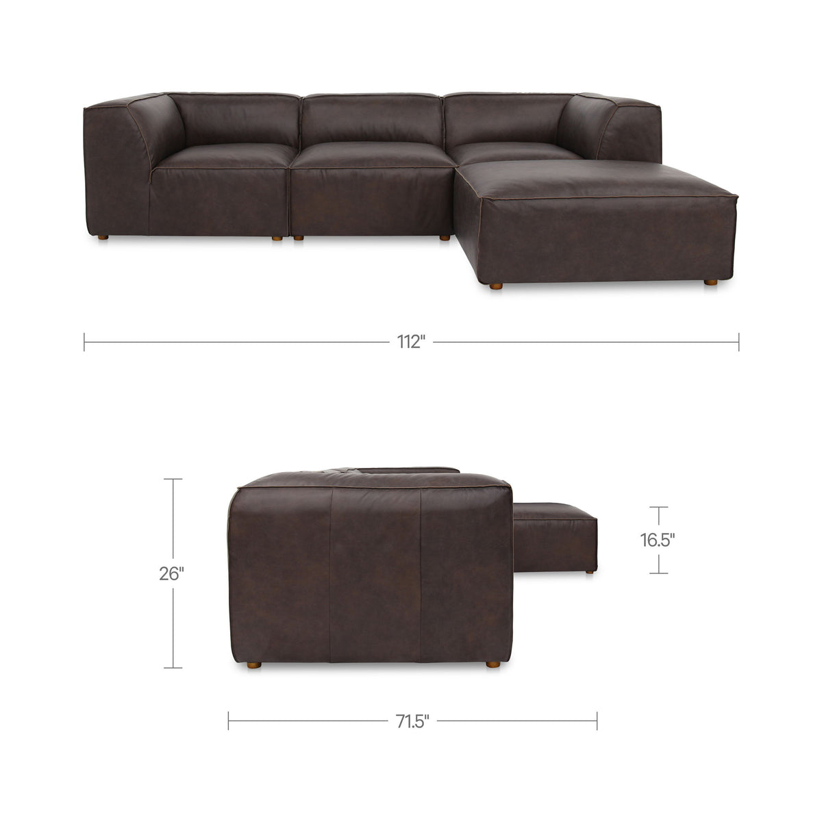 Form - Lounge Modular Sectional - Espresso Brown
